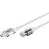 Goobay Cabo Ethernet USB-C 3.1 para RJ45 Slim, 7,5 m, branco (74390)