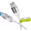 Adaptador de cabo Goobay 74382 USB 3.0 Type-A RJ45 branco 7,5 m