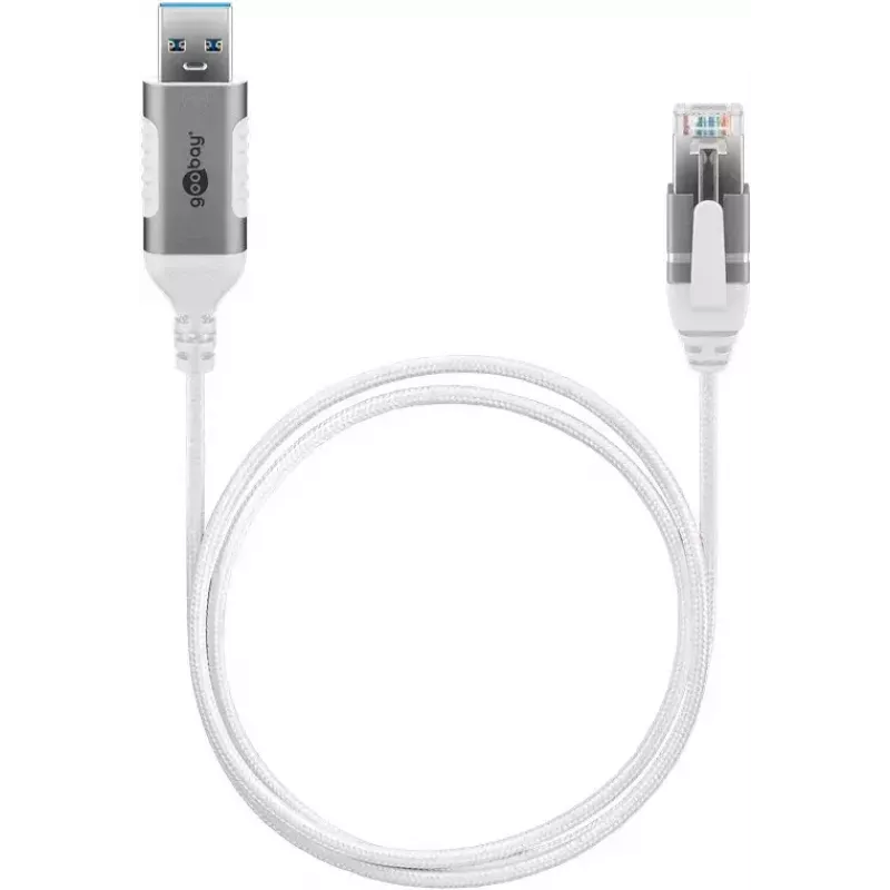 Cabo de rede Goobay 74380 USB 3.0 Type-A RJ45 3 m branco