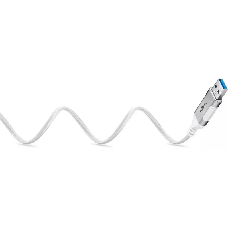 Adaptador de cabo Goobay 74378 USB 3.0 Type-A RJ45 1,5 m branco