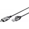 Goobay Cabo Ethernet USB-C 3.1 para RJ45 Slim, 15 m, preto (74408)