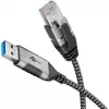 Adaptador de cabo Goobay 74398 USB 3.0 Type-A para RJ45 7,5 m preto prateado