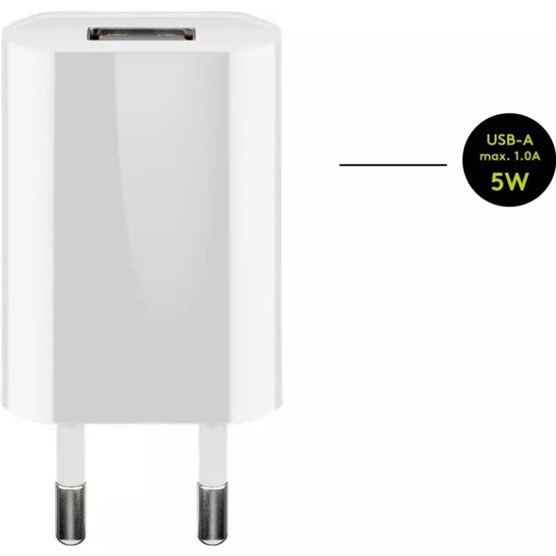Conjunto de carregador Goobay 5W Apple Lightning interior AC telemóvel