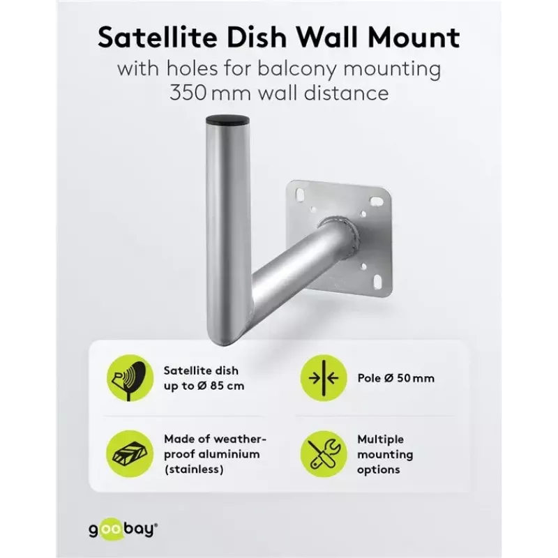 Suporte de parede para antena parabólica Goobay 67301