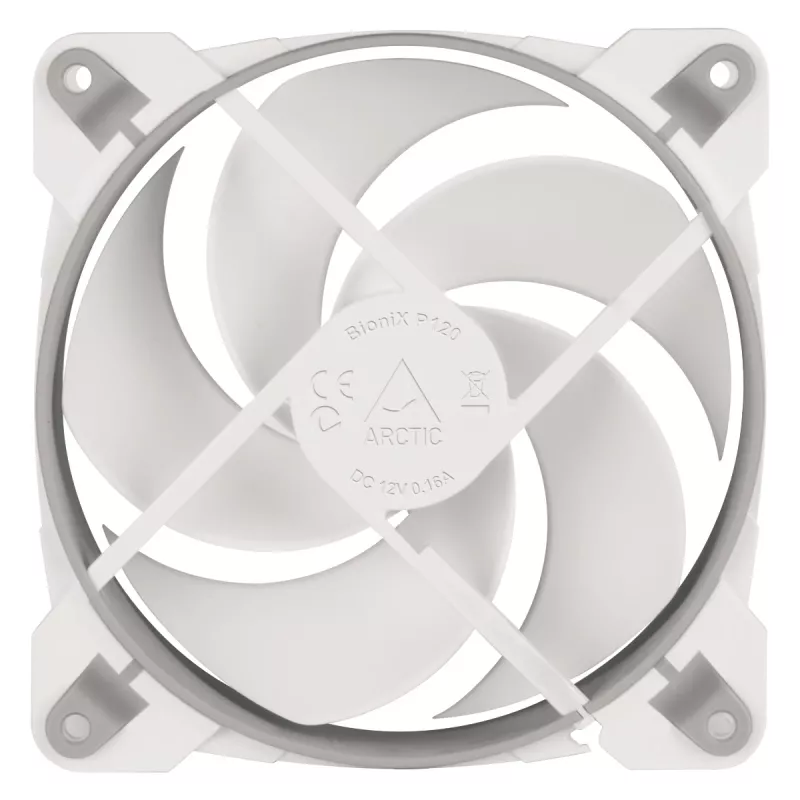 ARCTIC BioniX P120 (cinzento/branco) – ventoinha gaming de 120 mm otimizada para pressão com PWM PST