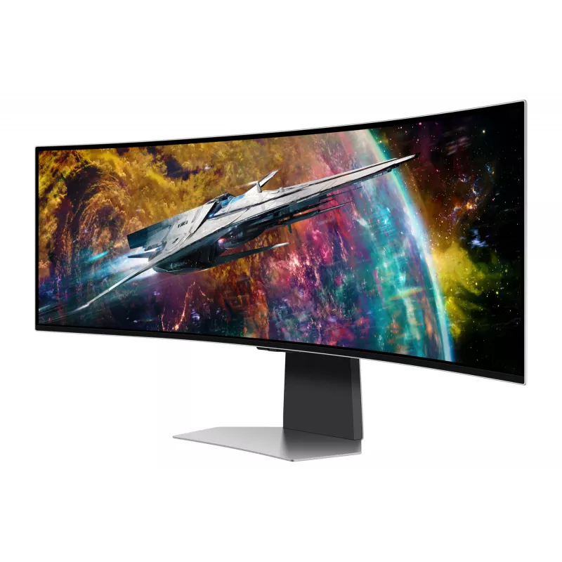 Monitor de computador Samsung G95SC 124,5 cm (49 polegadas) 5120 x 1440 Dual QHD OLED prateado