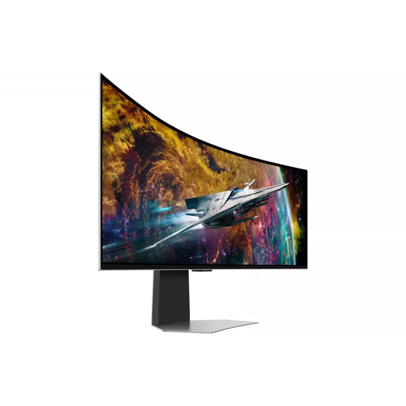Monitor de computador Samsung G95SC 124,5 cm (49 polegadas) 5120 x 1440 Dual QHD OLED prateado