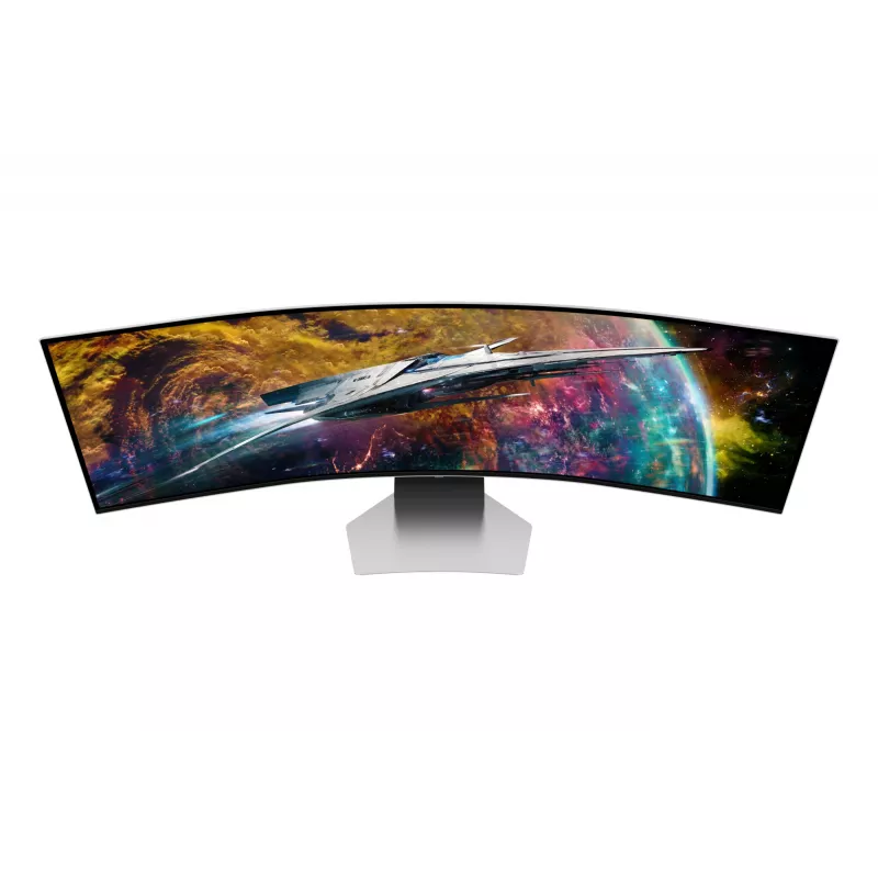 Monitor de computador Samsung G95SC 124,5 cm (49 polegadas) 5120 x 1440 Dual QHD OLED prateado