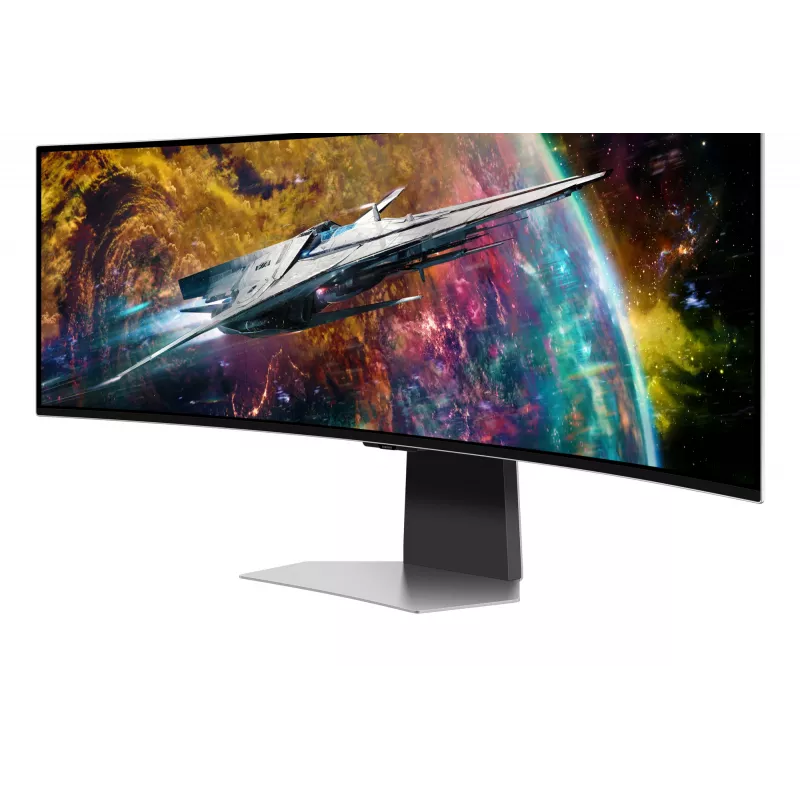 Monitor de computador Samsung G95SC 124,5 cm (49 polegadas) 5120 x 1440 Dual QHD OLED prateado