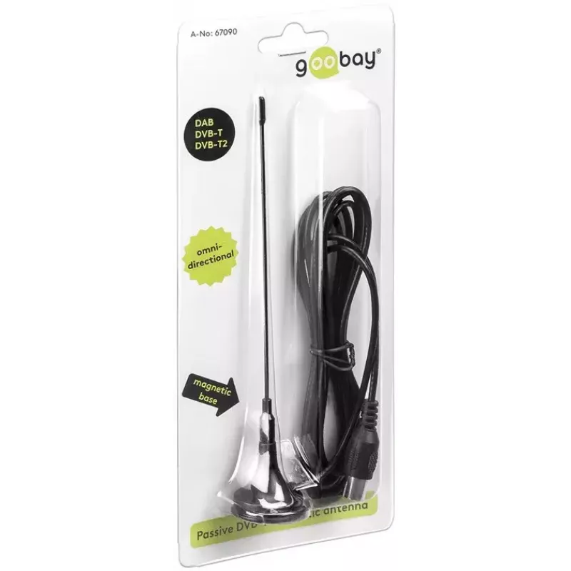 Antena Goobay Passiva DVB-T2 (HD) Mini Magnética