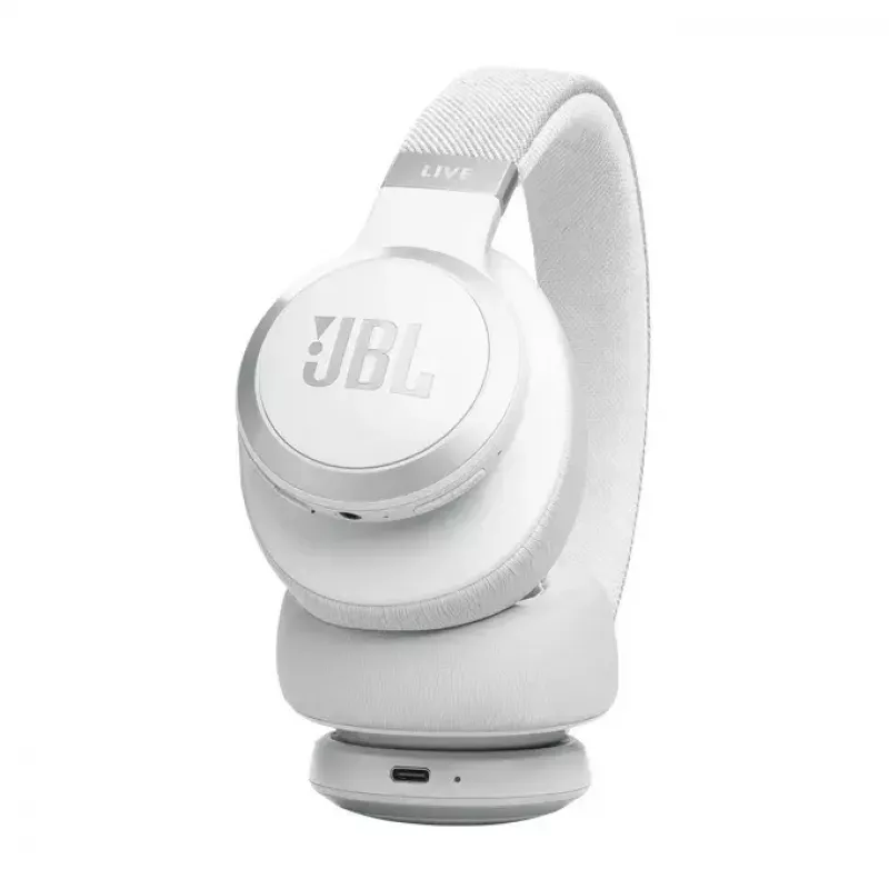 Auscultadores JBL Live 770NC over-ear, sem fios, chamadas/música, Bluetooth, branco