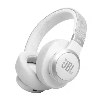 Auscultadores JBL Live 770NC over-ear, sem fios, chamadas/música, Bluetooth, branco