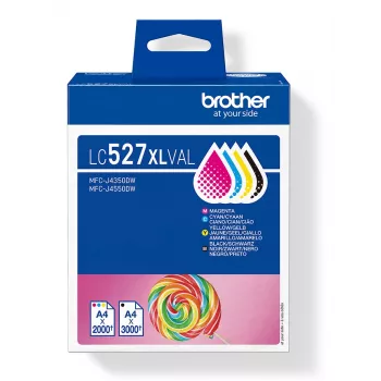 Cartucho Brother LC-527XLVAL multipack MFCJ4350DW/4550DW cor