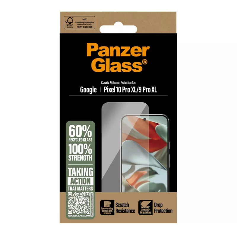 Proteção de ecrã e traseira PanzerGlass para Google Pixel 10 Pro XL / 9 Pro XL, transparente, 1 unid. (PG92324)