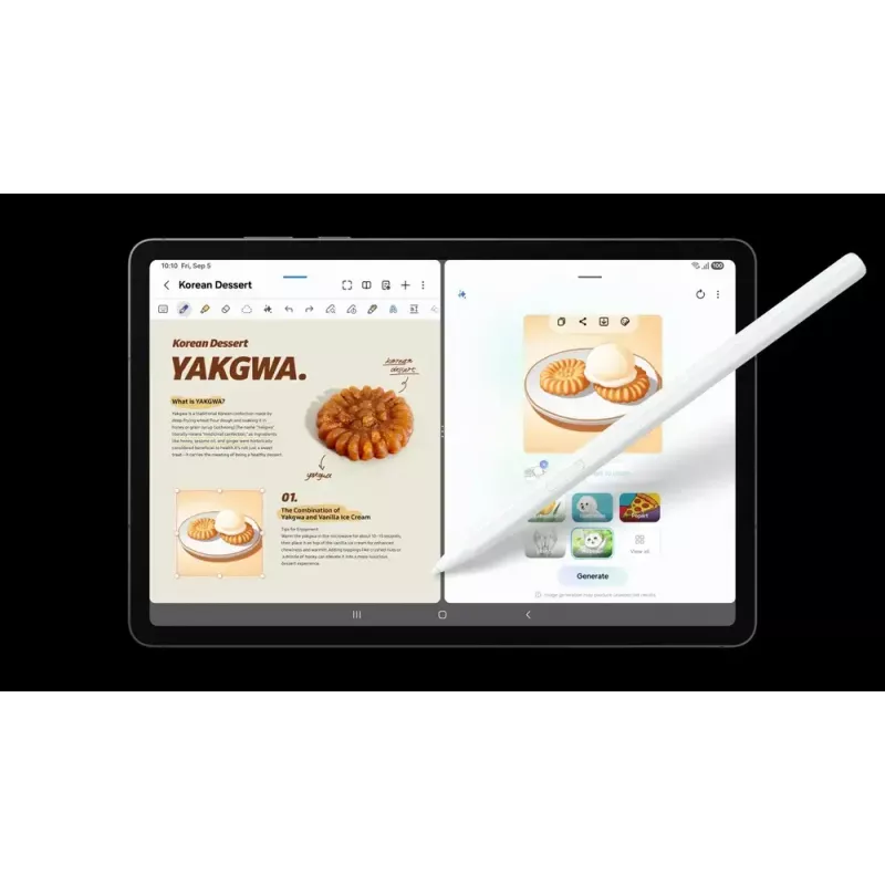 Tablet Samsung Galaxy Tab S11 5G 11 polegadas 12GB RAM 256GB, ecrã 2560x1600, IP68, câmara traseira 13MP, câmara frontal 12MP