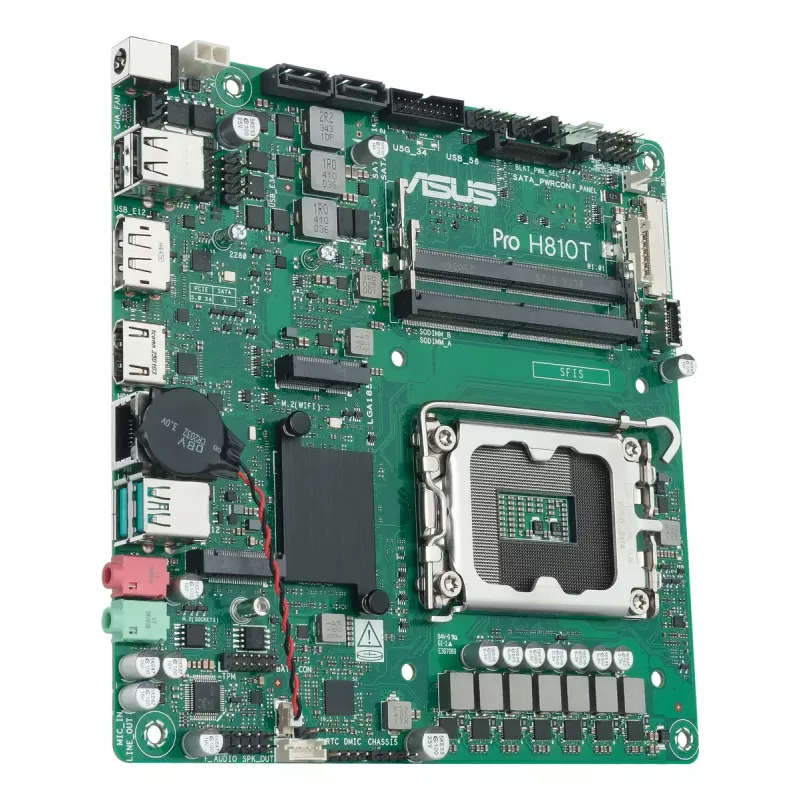 Placa-mãe ASUS Pro H810T-CSM Intel H810 LGA 1851 Mini ITX DDR5 128GB