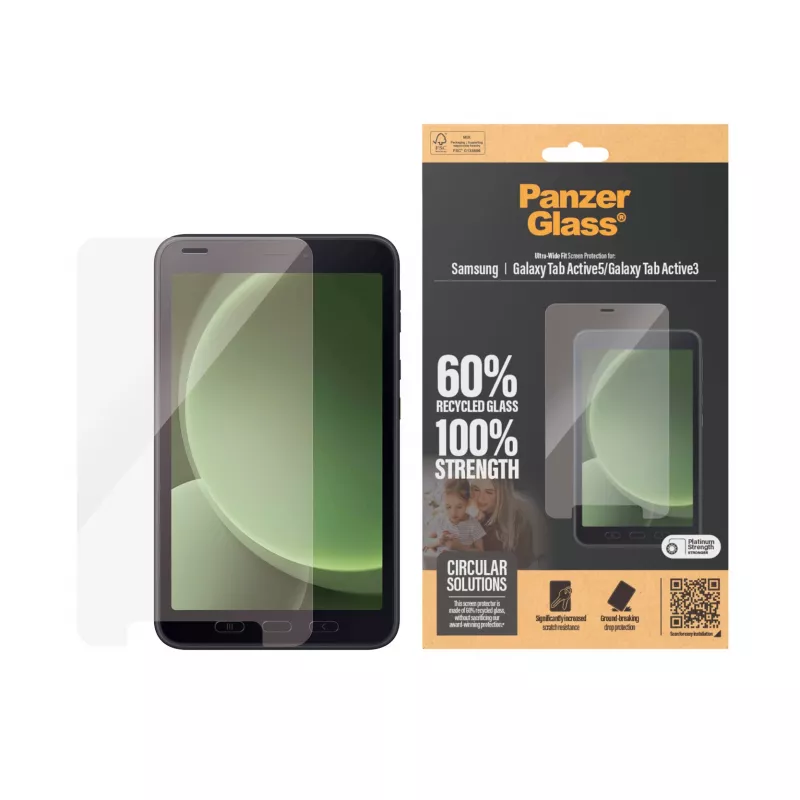 Proteção de ecrã PanzerGlass® Samsung Galaxy Tab Active5 | Active3 | Ultra-Wide Fit