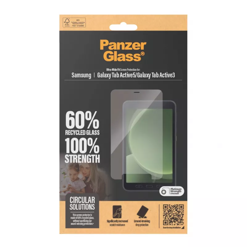 Proteção de ecrã PanzerGlass® Samsung Galaxy Tab Active5 | Active3 | Ultra-Wide Fit