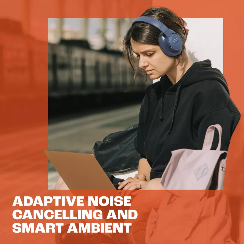 Headset JBL Tune 770NC com fios e sem fios arco de cabeça chamadas/música USB Type-C Bluetooth preto