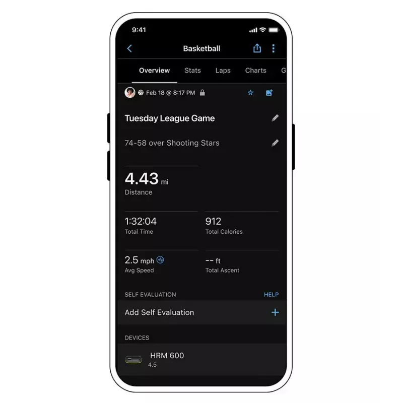 Garmin HRM 600 Banda peitoral de frequência cardíaca, M-XL, Bluetooth/ANT+, preto