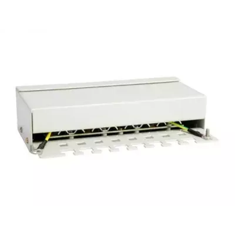 Patch panel de secretária Equip 8 portas Cat.6, cinzento claro