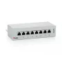 Patch panel de secretária Equip 8 portas Cat.6, cinzento claro