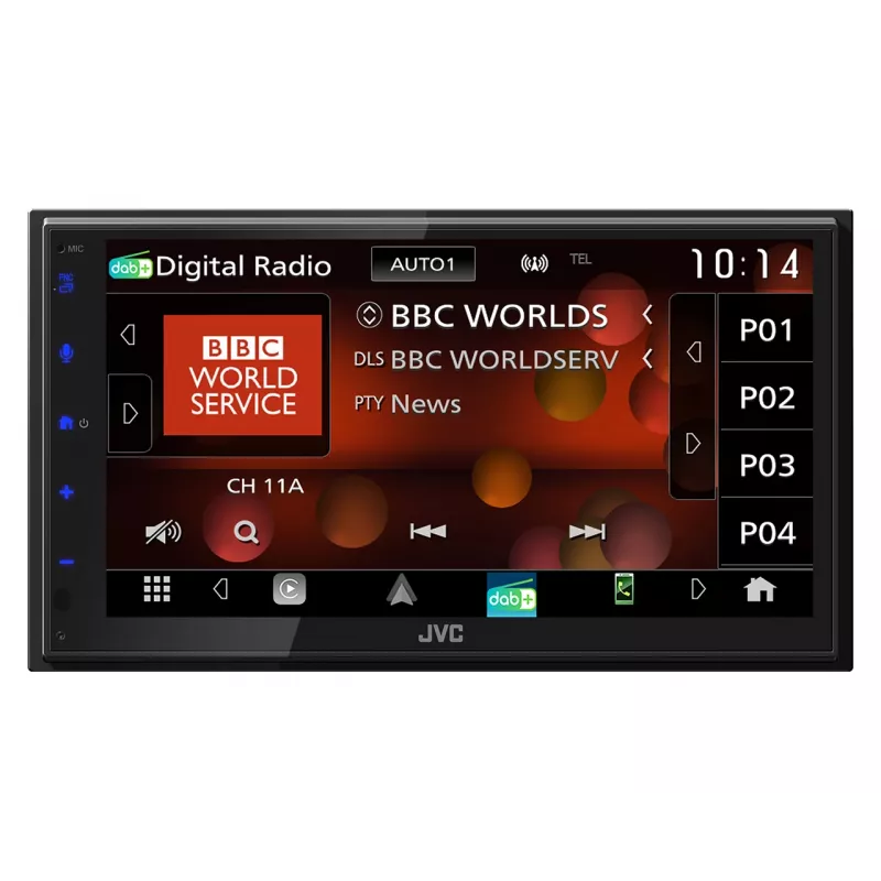 Autorrádio JVC KW-M695DBW Preto Wi-Fi 200 W Bluetooth