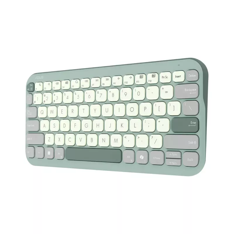 ASUS KW100 /GN/GE/81 Teclado Home Bluetooth QWERTZ alemão verde, verde-claro