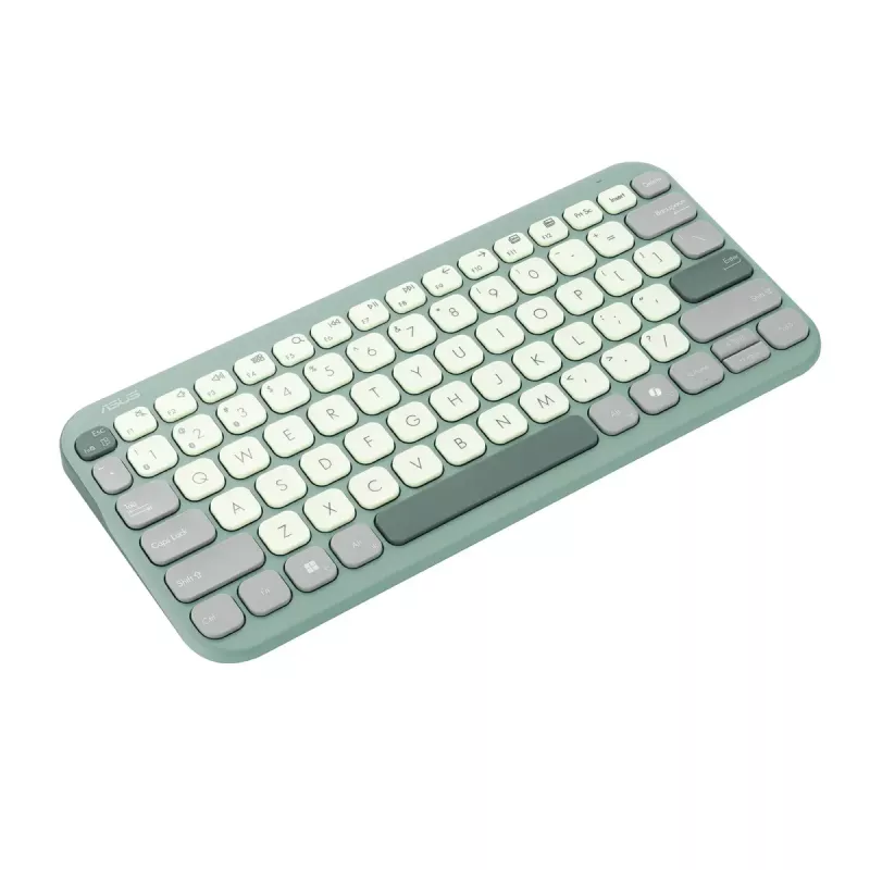 ASUS KW100 /GN/GE/81 Teclado Home Bluetooth QWERTZ alemão verde, verde-claro