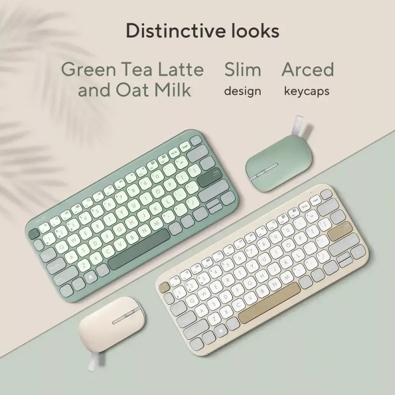 ASUS KW100 /GN/GE/81 Teclado Home Bluetooth QWERTZ alemão verde, verde-claro