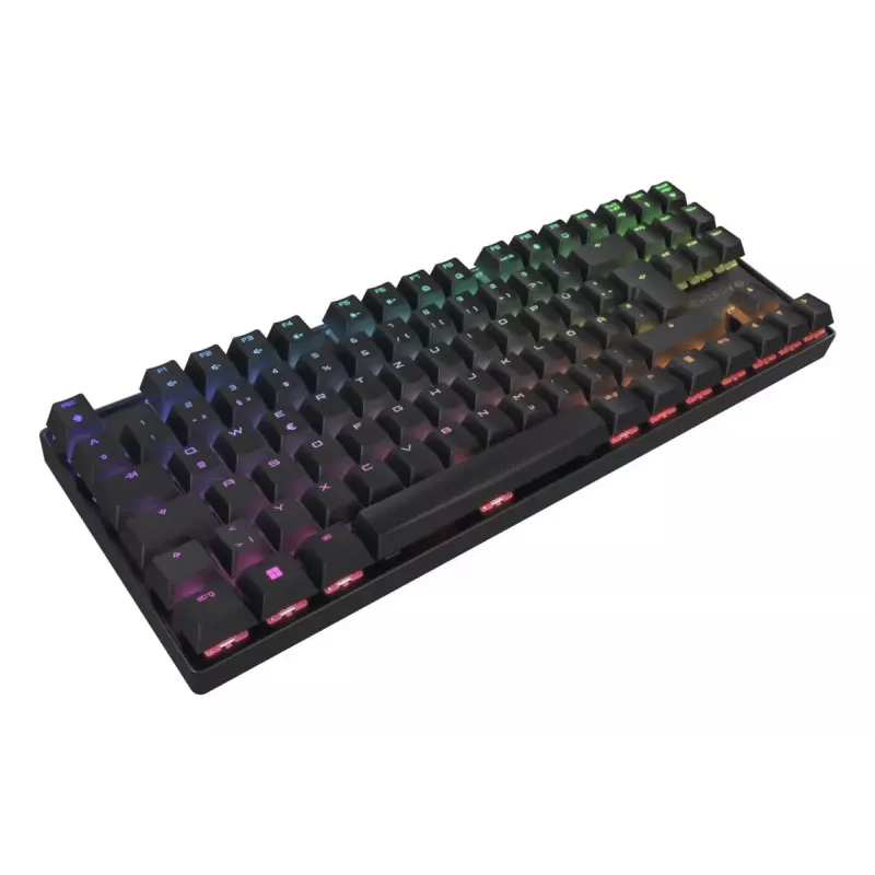 Teclado mecânico gaming CHERRY XTRFY Cherry MX 8.2 TKL Wireless — Tenkeyless, QWERTZ, USB + RF + Bluetooth, RGB, Preto