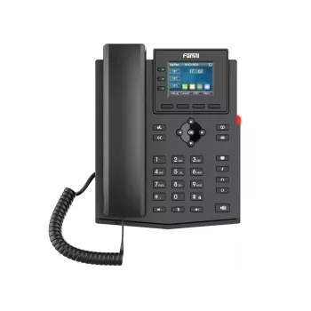 Telefone IP Fanvil X303-2 preto 4 linhas LCD auscultador com fios
