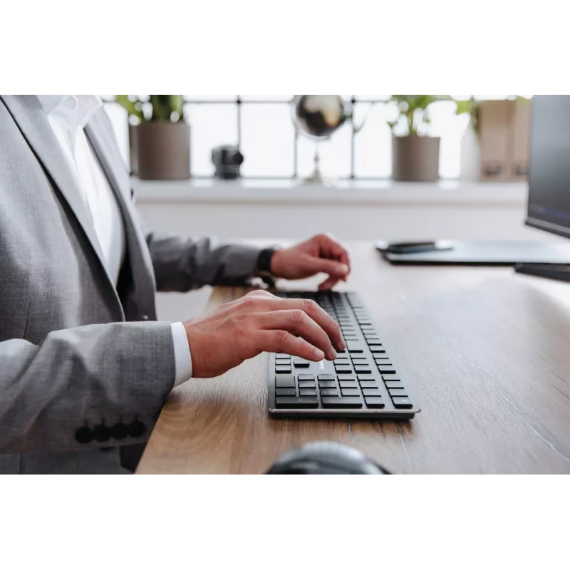 Teclado CHERRY KW X ULP universal USB + RF Wireless + Bluetooth QWERTY US International preto
