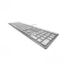 Teclado CHERRY KC 6000 fino universal USB AZERTY belga prateado, branco