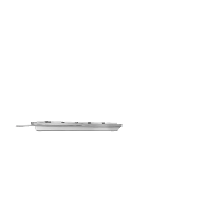 Teclado CHERRY KC 6000 fino universal USB AZERTY belga prateado, branco