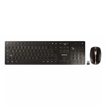 Cherry DW 9100 Slim Conjunto de teclado e rato sem fios, disposição italiana, preto/bronze