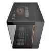 Caixa PC Midi-Tower COUGAR FV150 ARGB — Preto, ATX/MicroATX/Mini-ITX, 3x120 mm frente + 1x120 mm traseira, 2x3,5 polegadas & 2x2,5 polegadas baías