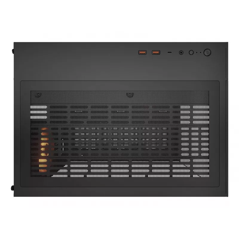 Caixa PC Midi-Tower COUGAR FV150 ARGB — Preto, ATX/MicroATX/Mini-ITX, 3x120 mm frente + 1x120 mm traseira, 2x3,5 polegadas & 2x2,5 polegadas baías