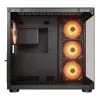 Caixa PC Midi-Tower COUGAR FV150 ARGB — Preto, ATX/MicroATX/Mini-ITX, 3x120 mm frente + 1x120 mm traseira, 2x3,5 polegadas & 2x2,5 polegadas baías