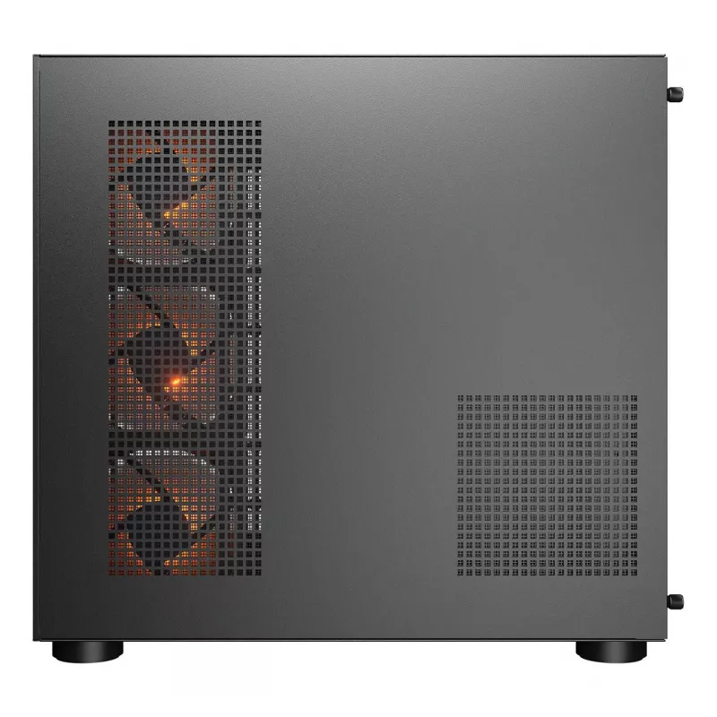 Caixa PC Midi-Tower COUGAR FV150 ARGB — Preto, ATX/MicroATX/Mini-ITX, 3x120 mm frente + 1x120 mm traseira, 2x3,5 polegadas & 2x2,5 polegadas baías