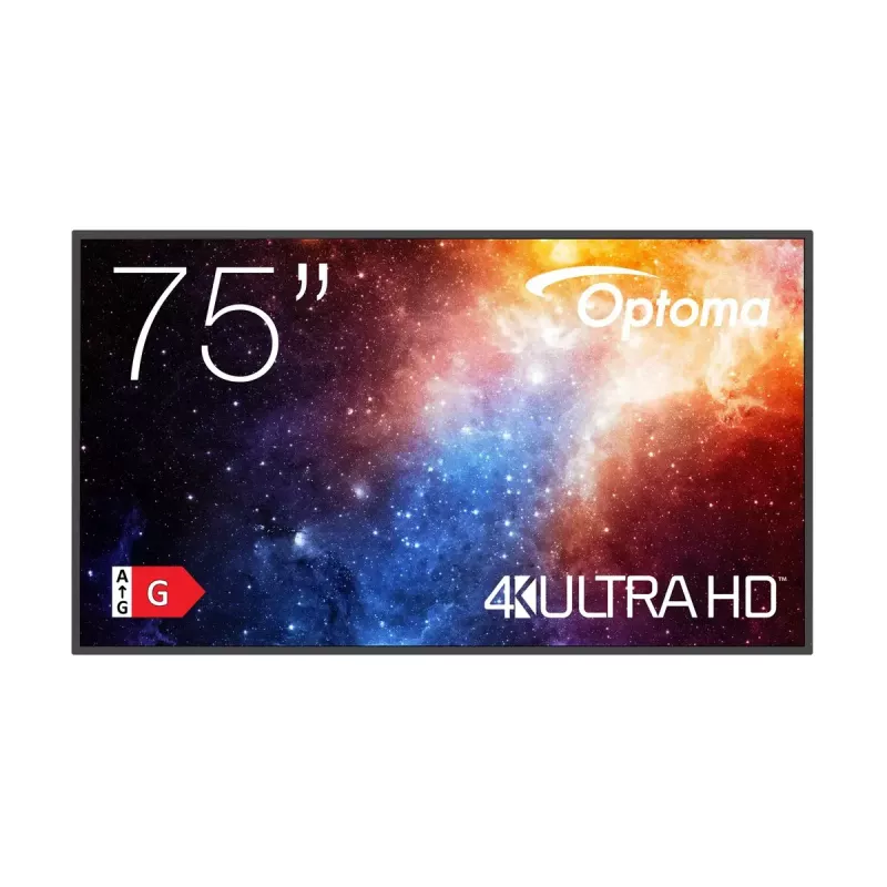Ecrã plano de sinalização digital Optoma N3751K 75 polegadas LED 4K Ultra HD