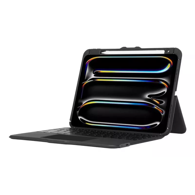 Targus VersaVu Capa com teclado Bluetooth e trackpad em espanhol para iPad 13 polegadas, Preto