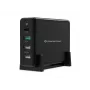 Conceptronic OZUL Carregador de secretária 4 portas 65W USB PD, Interior, AC, 5 V, Preto