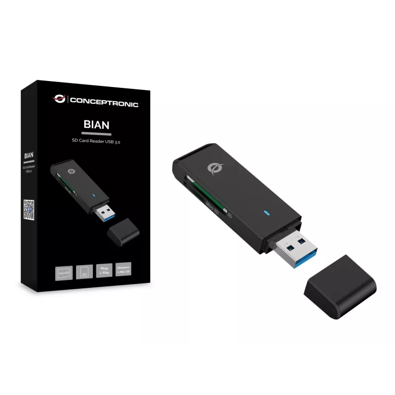 Conceptronic BIAN Leitor de cartões SD USB 3.0