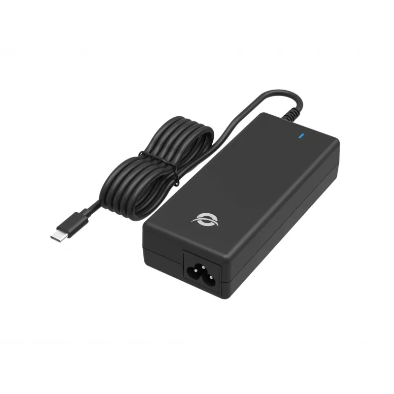 Conceptronic OZUL03BUK Carregador de secretária 100W GaN USB PD, cabo USB-C integrado, ficha UK