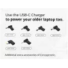 Conceptronic OZUL04BE Carregador 67W GaN USB PD, cabo USB-C integrado
