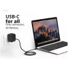 Conceptronic OZUL04BE Carregador 67W GaN USB PD, cabo USB-C integrado