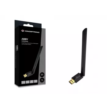 Conceptronic ABBY17B Adaptador USB Bluetooth 5.3 Long Range, antena externa