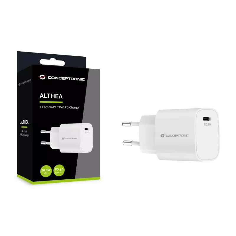 Carregador Conceptronic 1 porta 20W USB-C PD