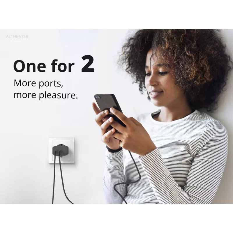 Conceptronic Carregador 2 portas 20W GaN USB PD, USB-C x 1, USB-A x 1, QC 3.0, PPS